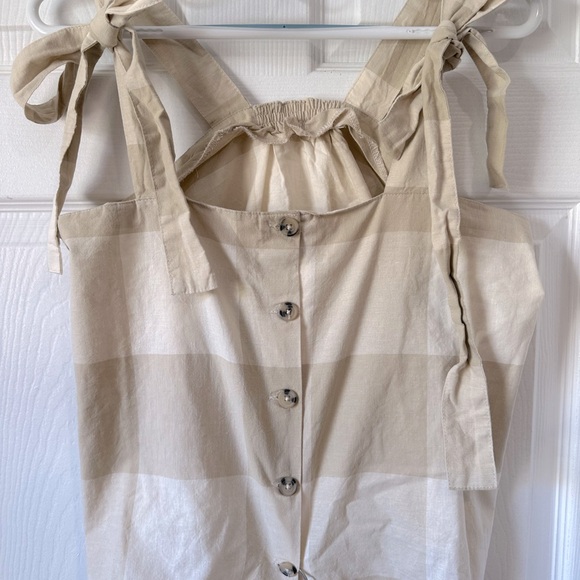 NWT Isadora 2-piece women’s pant suit ivory & cream Buffalo check elastic waist - Picture 2 of 10